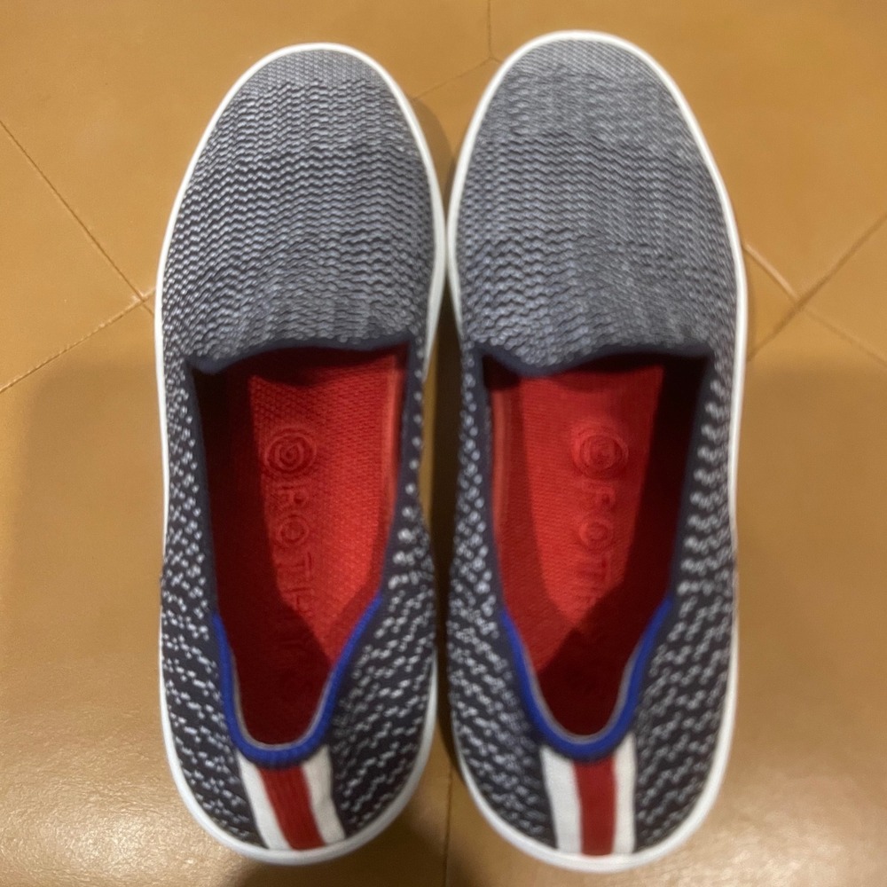 Rothy's Maritime Blue Slip On Sneakers Knit Casual Walking Shoes Women's 7 di - Picture 8 of 9